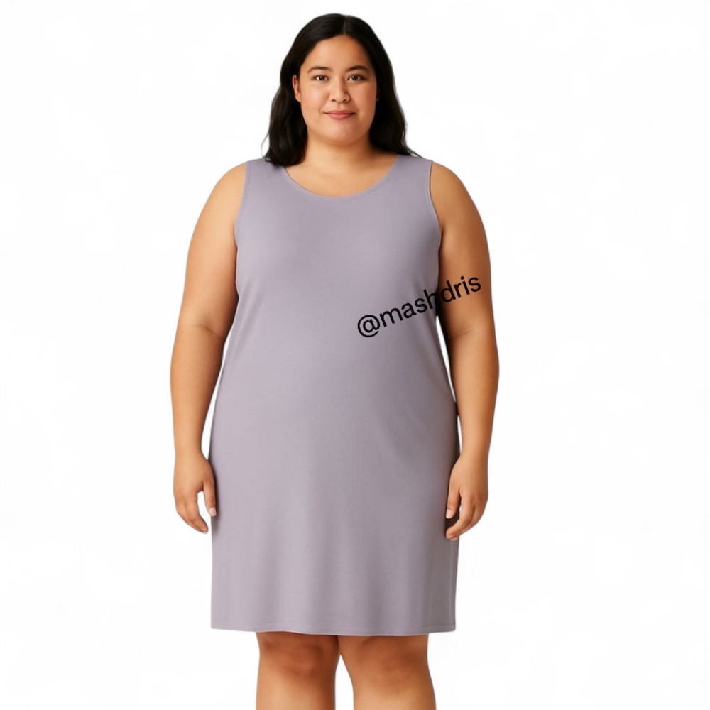 Eileen Fisher Sleeveless Mini Dress in Light Lavender